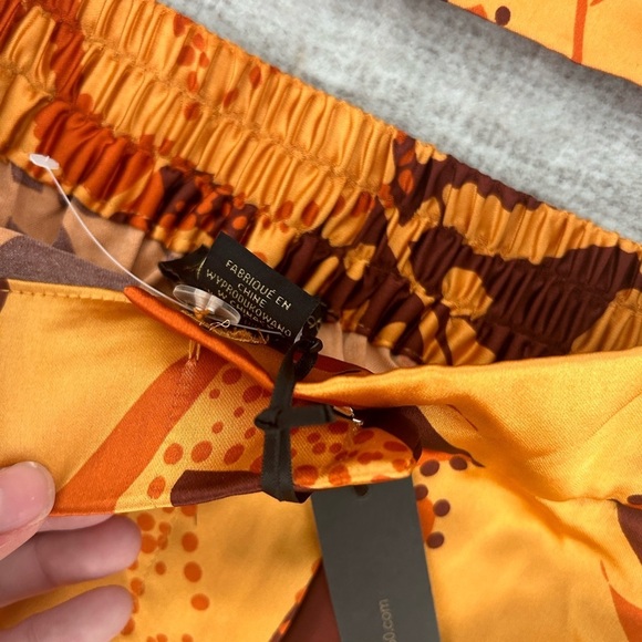 House of Harlow 1960 Retro inspired crop top wide leg Pants Set Small Tropical - Picture 4 of 6